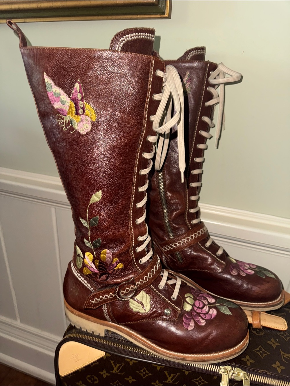 Christian Dior Vintage John Galliano 2005 Leather Knee-High Riding Boots 40 10 - Picture 3 of 15